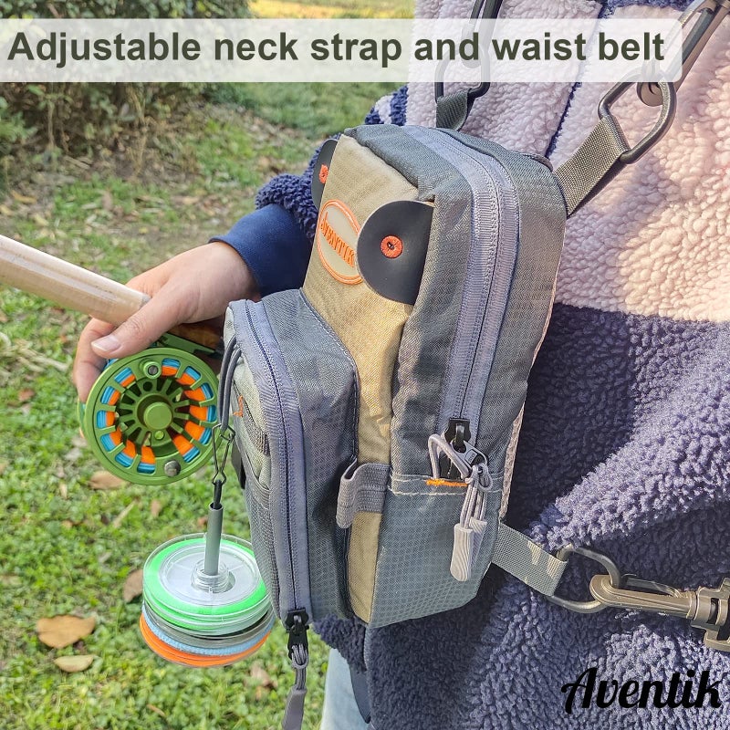 Aventik Fly Fishing Chest Bag Ultra Light Multiple Pockets Chest Pack with Vest Pack Tool Combo C - Image 5